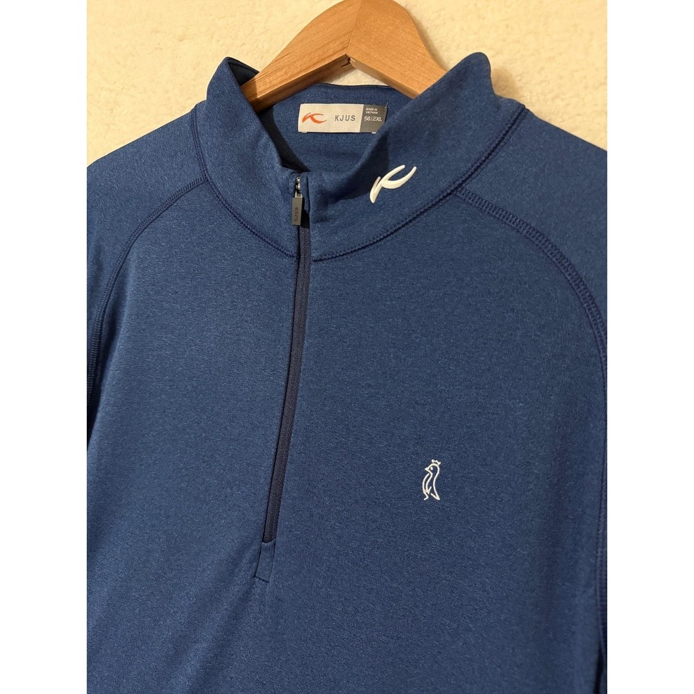 KJUS Pullover Mens 2XL Blue Keano Half Zip Golf Performance Stretch MG25-D04 - Picture 4 of 10